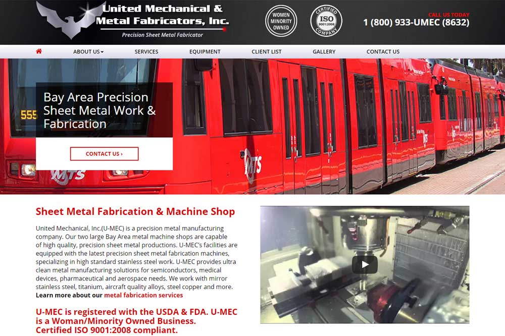 Machine Shops Web Design