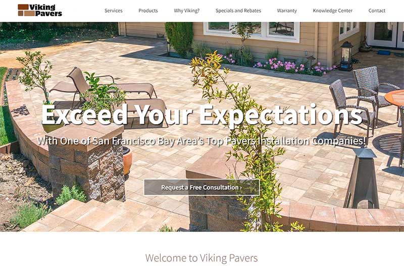 viking pavers wordpress website by KO-Websites