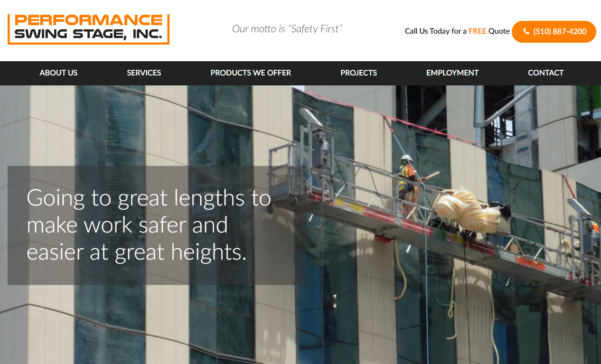 WordPress Website KO Web Design Performance Swing Stage